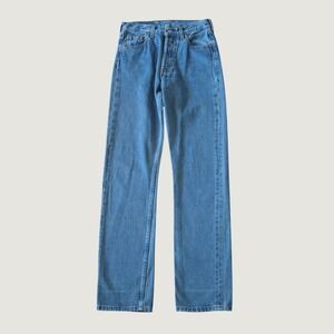 Levis 501 Jeans Blue Straight Leg 100% Cotton Vintage Made in France 28x34 90s